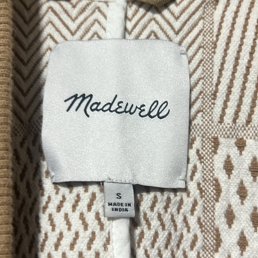 Jacquard Patchwork Robe Jacket Seed Khaki - Picture 3 of 4